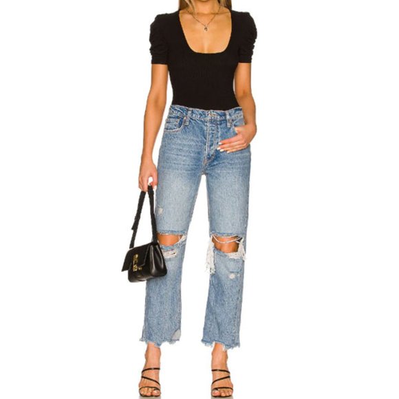 Free People Denim - Free People Tapered Baggy Boyfriend